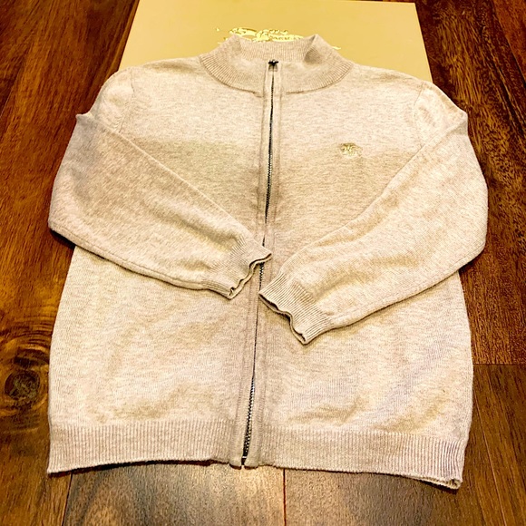 Burberry light weight full zip sweater.